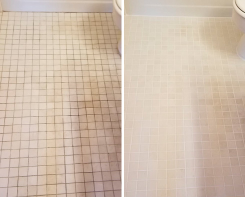 Floor Restored by Our Tile and Grout Cleaners in Palm Beach, FL
