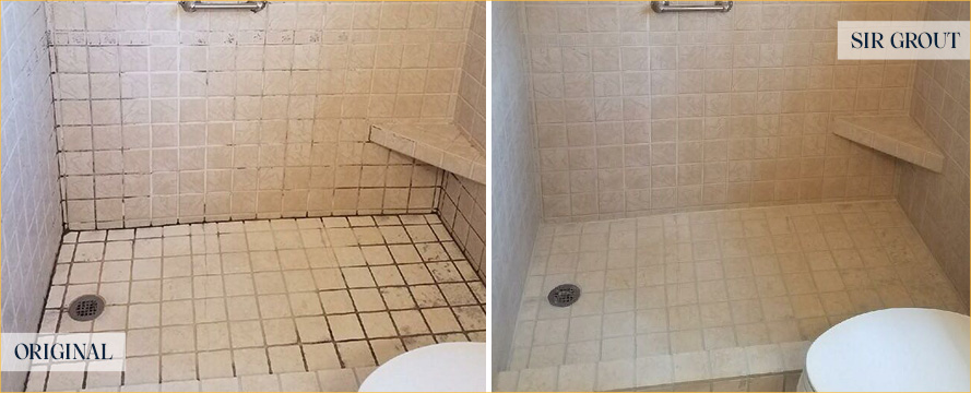 Shower Restored by Our Skilled Tile and Grout Cleaners in Palm Beach Gardens, FL