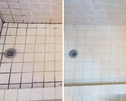 Shower Restored by Our Tile and Grout Cleaners in Palm Beach Gardens, FL