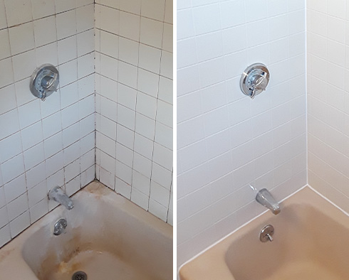 Shower Restored by Our Tile and Grout Cleaners in Palm Beach, FL