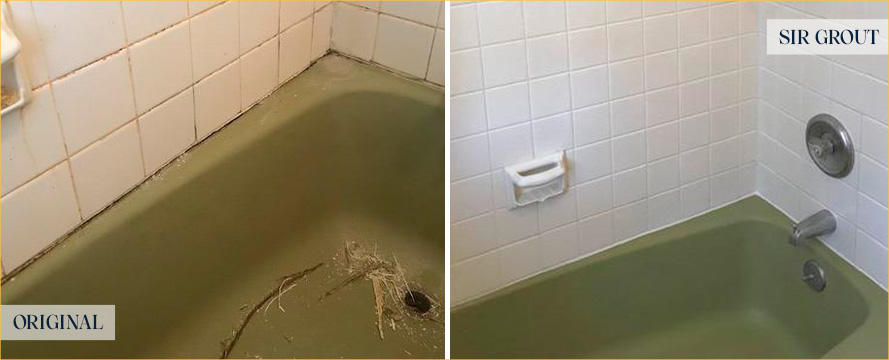 Shower Before and After Our Superb Caulking Services in Palm Beach Gardens, FL