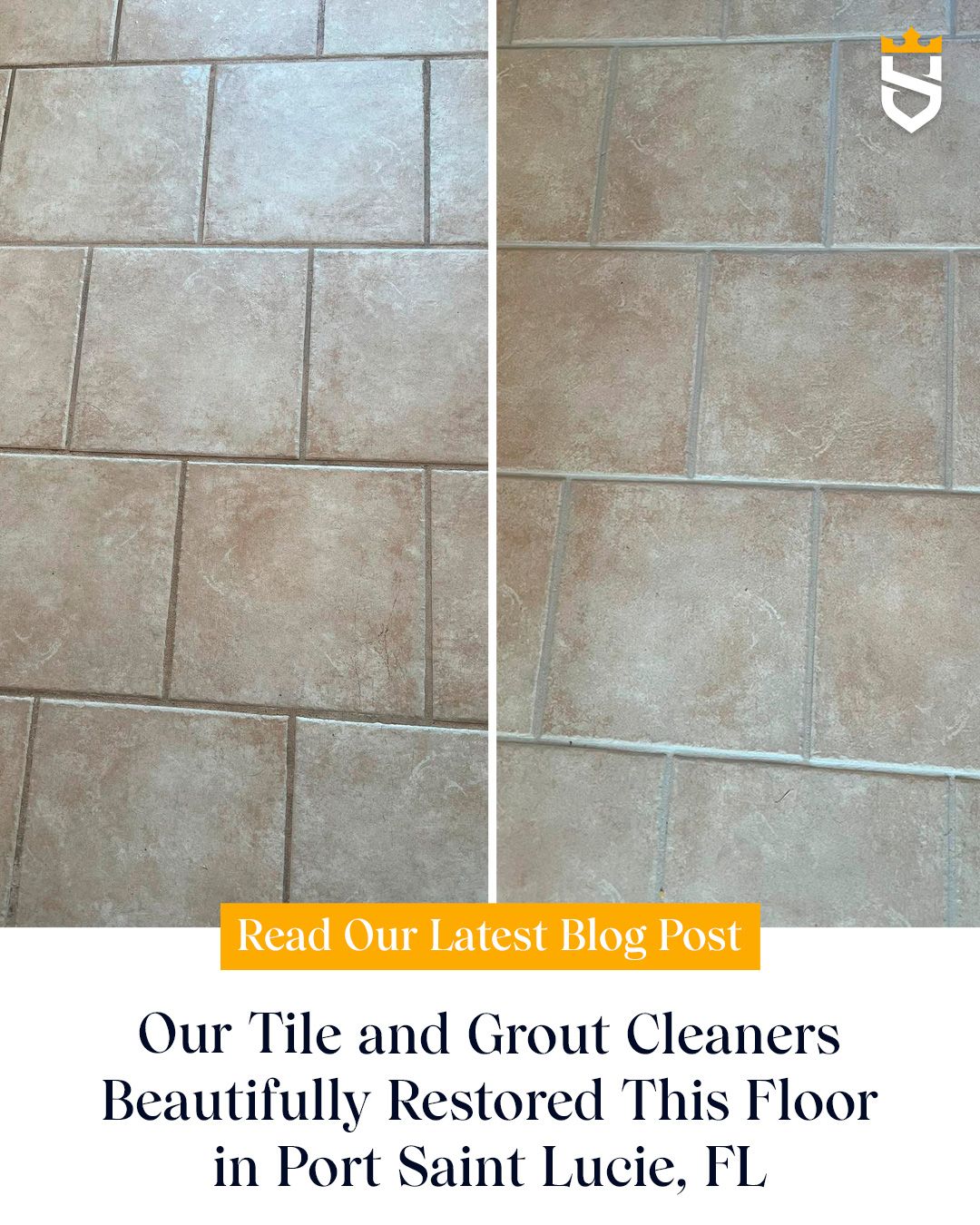 Our Tile and Grout Cleaners Beautifully Restored This Floor in Port Saint Lucie, FL