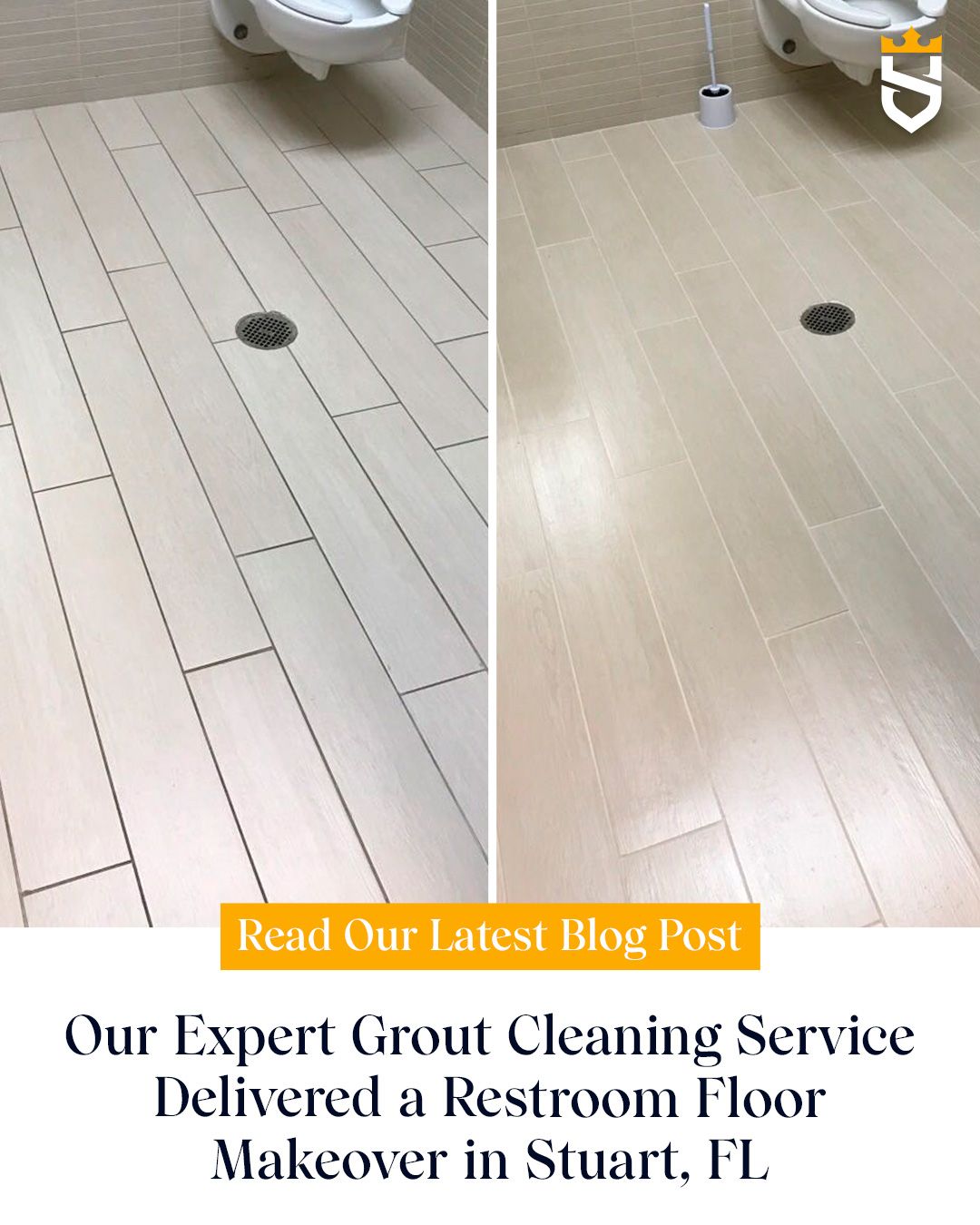 Our Expert Grout Cleaning Service Delivered a Restroom Floor Makeover in Stuart, FL