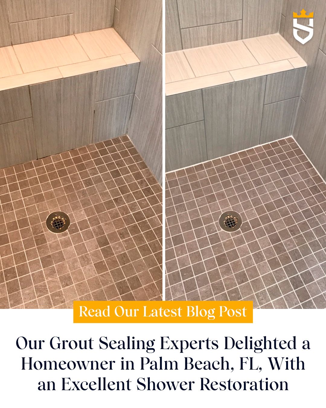 Our Grout Sealing Experts Delighted a Homeowner in Palm Beach, FL, With an Excellent Shower Restoration