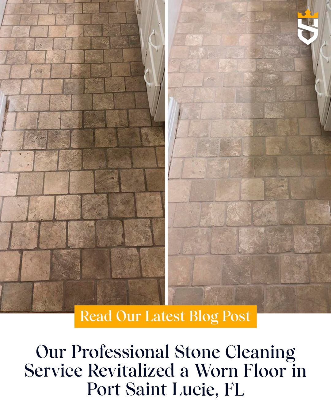 Our Professional Stone Cleaning Service Revitalized a Worn Floor in Port Saint Lucie, FL