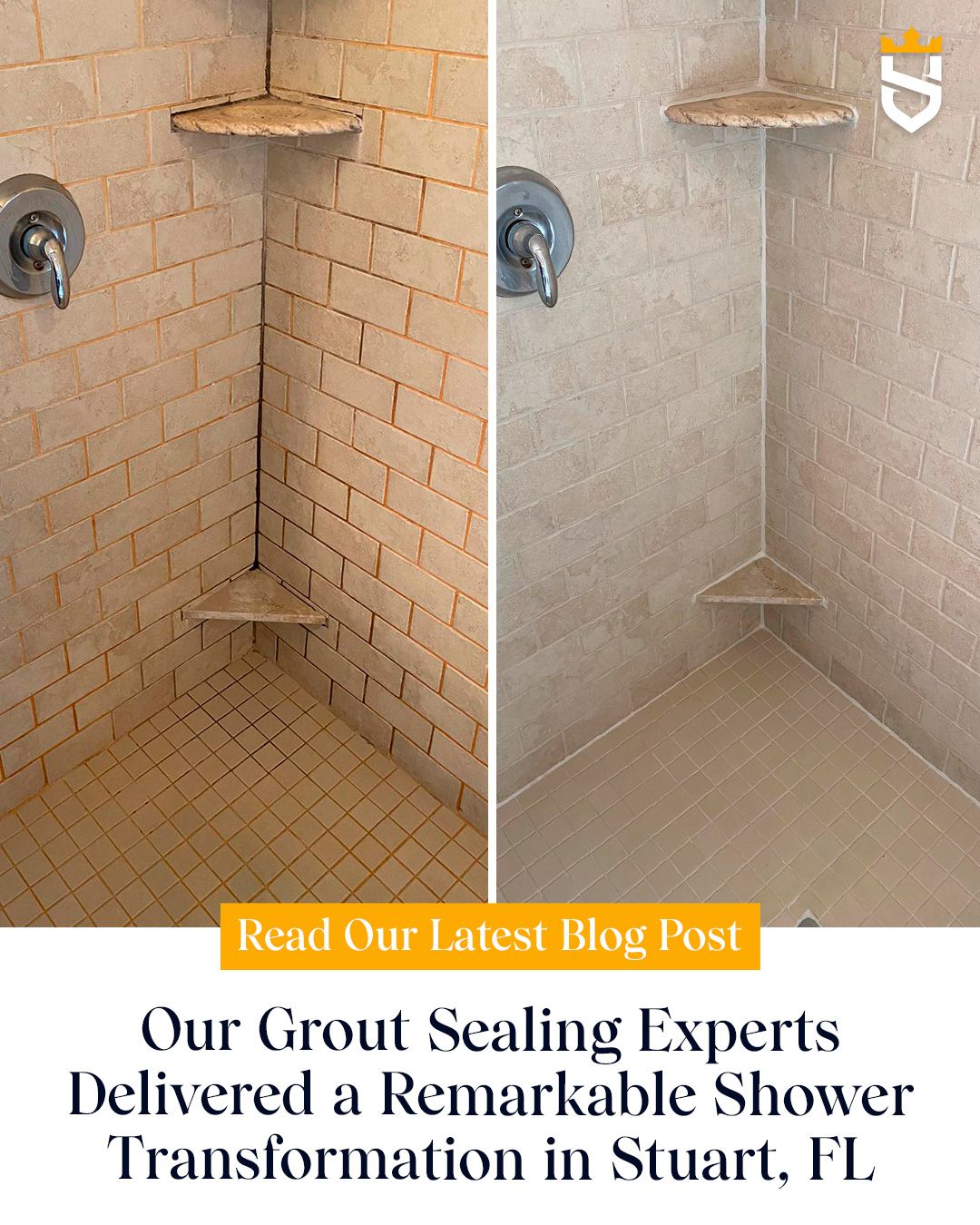 Our Grout Sealing Experts Delivered a Remarkable Shower Transformation in Stuart, FL
